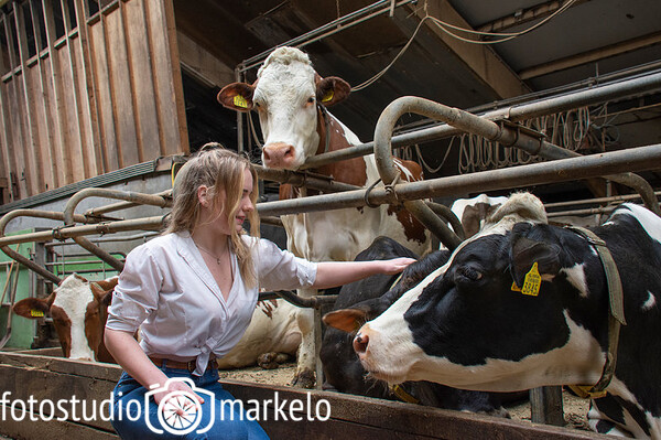 Fotoshoot tussen de koeien - Nienke
