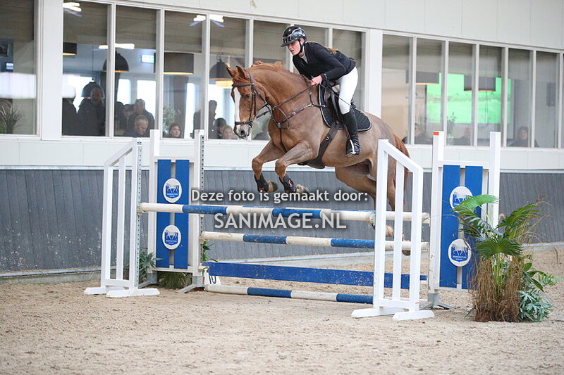 De Voornruiters De Meern Springen Paarden 02-12-2023 100 cm
