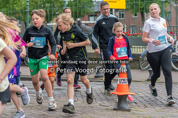 1km run en sfeerfoto's