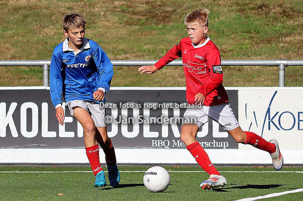 Excelsior'31 JO14-1 vs GVAV Rapiditas JO14-1 eindstand 3-3 (rust 0-2)