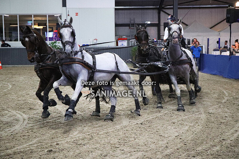 De Voornruiters De Meern Indoor Menmarathon 07-10-2023 Finale Pony's 4-span en Paarden 4-span