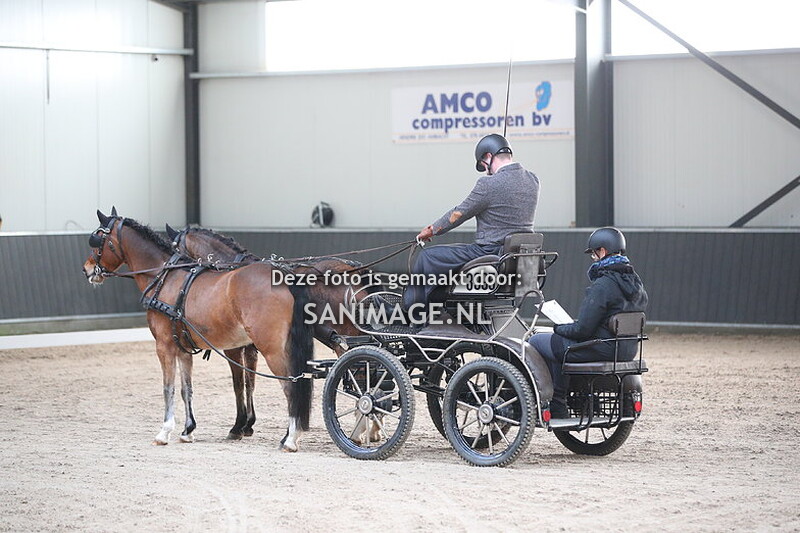 De Voornruiters De Meern Mennen Dressuur 27-01-2024 Tweespan pony's 13.00-14.00 uur