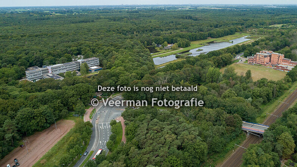 Zicht op Hilversum Noord vanaf drone
