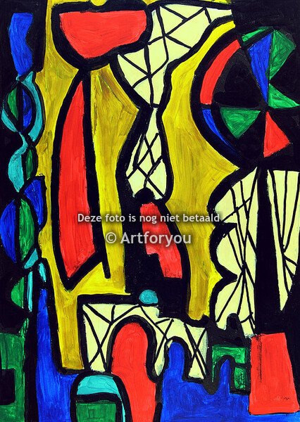 Henk Adriani Acryl op papier en doek